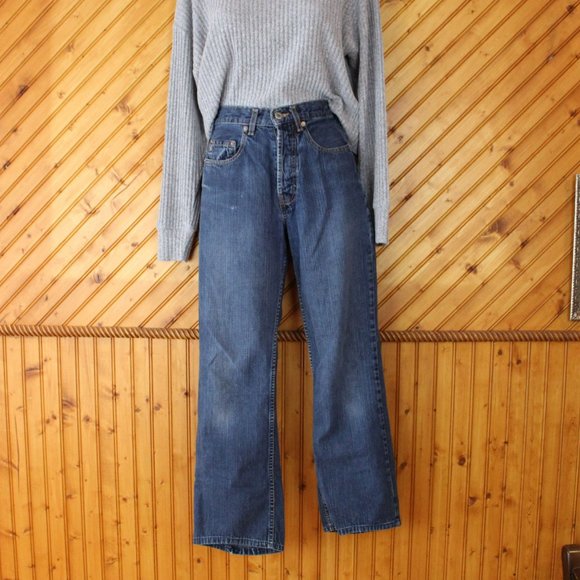 Silver Jeans Button Fly Boyfriend Size 28 Dark Denim Loose Fit Straight Leg D63 - Picture 6 of 7